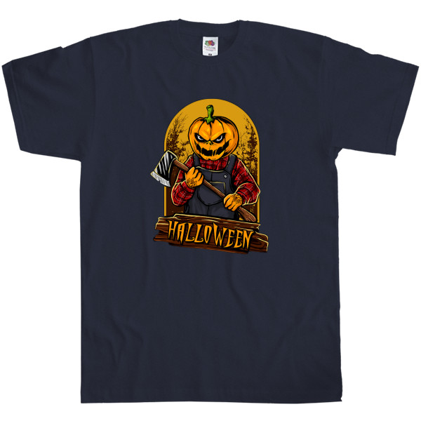 Halloween - Men's T-Shirt Fruit of the loom - Pumpkin head - Mfest