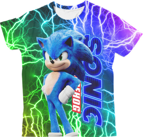 Sonic - Футболка 3D Чоловіча - SONIC (lightning 2) - Mfest