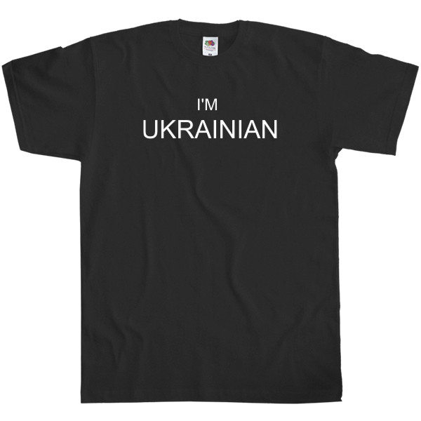 Я УКРАИНЕЦ - Men's T-Shirt Fruit of the loom - I'M UKRAINIAN - Mfest
