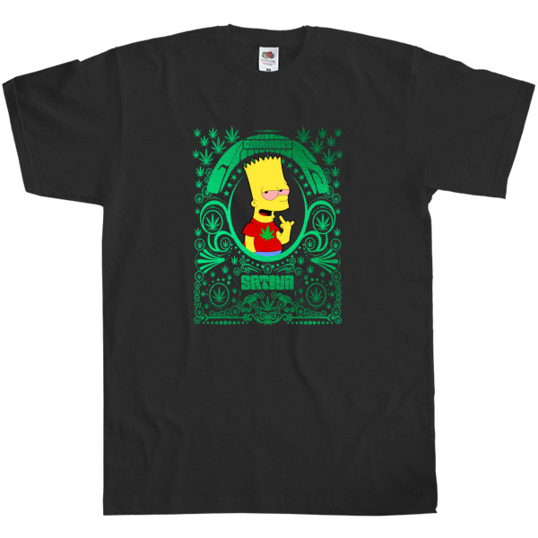 Simpson - Men's T-Shirt Fruit of the loom - Cannabis Барт - Mfest