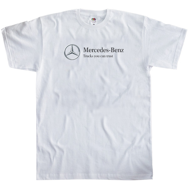 Mercedes-Benz - Футболка Классика Мужская Fruit of the loom - Mercedes-Benz logo - Mfest