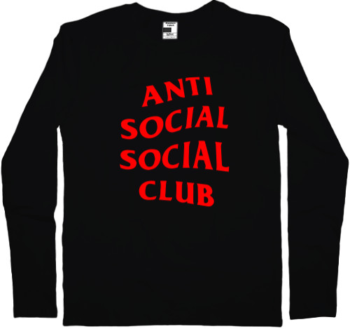 Anti social social club - Футболка з Довгим Рукавом Чоловіча - Anti social social club 01 red - Mfest