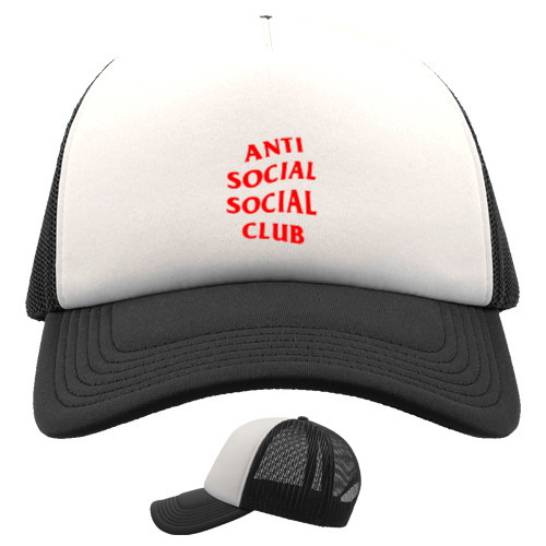 Anti social social club - Кепка Тракер Детская - Anti social social club 01 red - Mfest