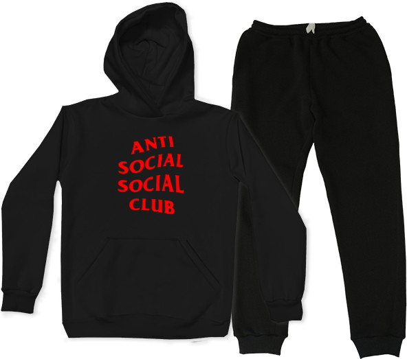 Anti social social club - Костюм спортивный Детский - Anti social social club 01 red - Mfest