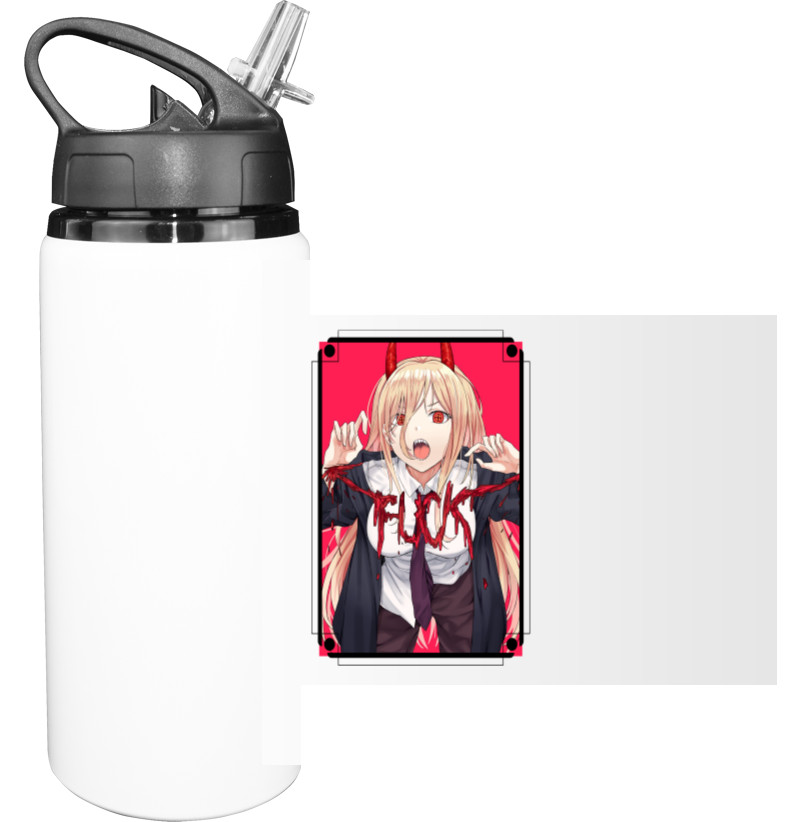 Человек бензопила / Chainsaw Man - Sport Water Bottle - Пауер - Mfest