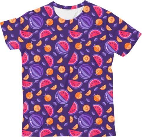 Разное - Kids' T-Shirt 3D - Вкусные фрукты (2) - Mfest