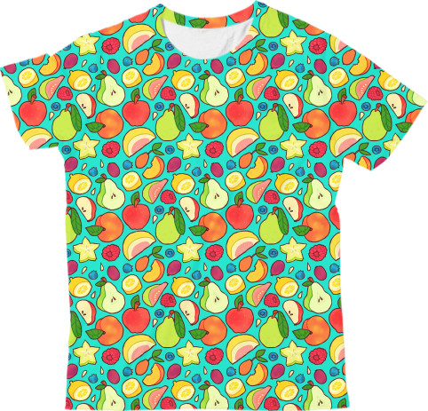 Разное - Kids' T-Shirt 3D - Вкусные фрукты (1) - Mfest