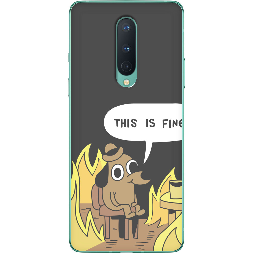 Прикольні картинки - Чехол OnePlus - This is fine - Mfest