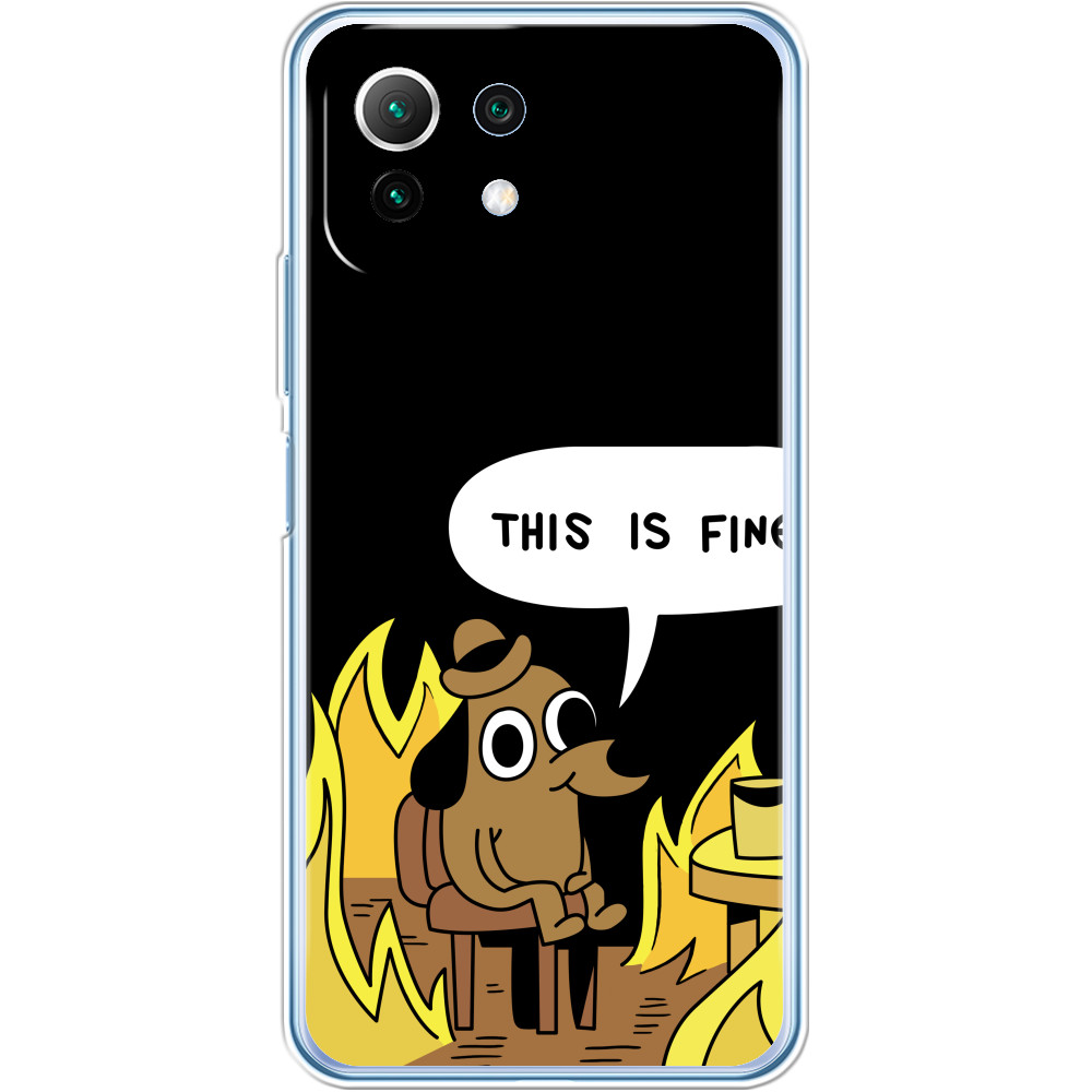 Прикольні картинки - Чехол Xiaomi - This is fine - Mfest