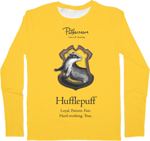 Harry Potter - Футболка з Довгим Рукавом 3D Дитяча - Hufflepuff - Mfest