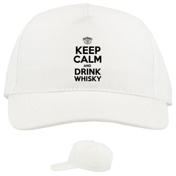 Прикольные надписи - Baseball Caps - 5 panel - Keep calm and drink whisky - Mfest
