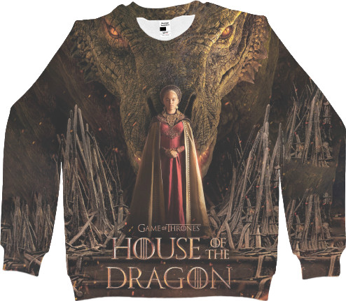 Дом Дракона / House of the Dragon - Women's Sweatshirt 3D - Rhaenyra Syrax - Mfest