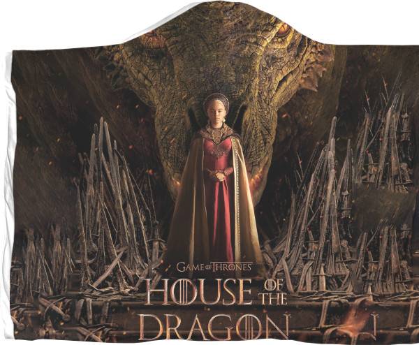 Будинок Дракона / House of the Dragon - Плед з капюшоном 3D - Rhaenyra Syrax - Mfest