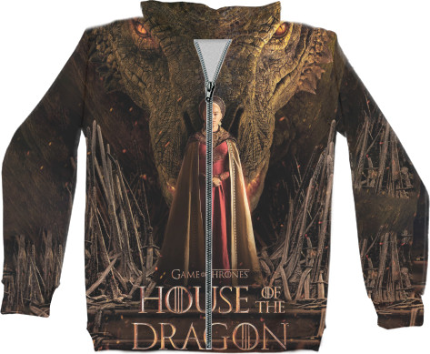 Будинок Дракона / House of the Dragon - Худі на блискавці 3D Унісекс - Rhaenyra Syrax - Mfest