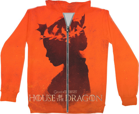 Будинок Дракона / House of the Dragon - Худі на блискавці 3D Унісекс - Sunfyre - Mfest
