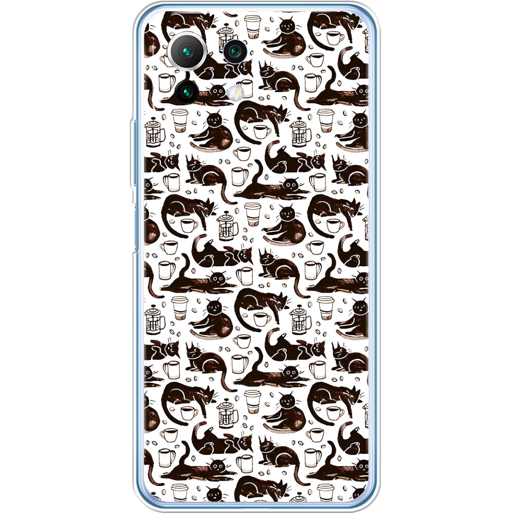 Котики - Чехол Xiaomi - Кавовий кіт - Mfest