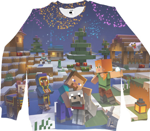 Minecraft - Kids' Sweatshirt 3D - Новогодний майнкрафт - Mfest