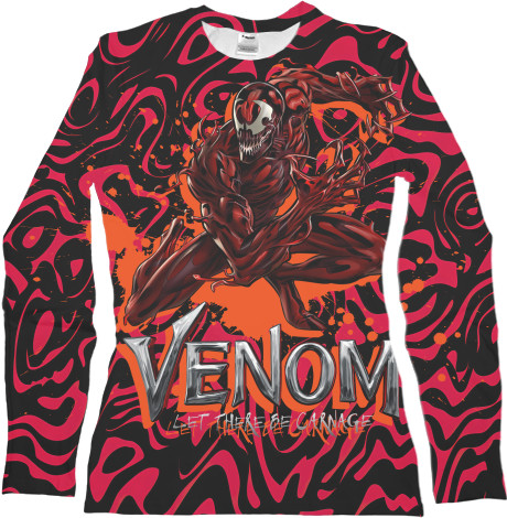 Venom - Футболка з Довгим Рукавом Жіноча 3D - Веном 10 - Mfest
