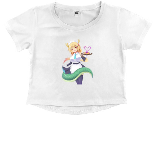 Дракон-горничная госпожи Кобаяси / Kobayashi-san Chi no Maid Dragon S - Kids' Premium Cropped T-Shirt - Дракон-горничная Кобаяши-сан - Mfest