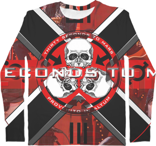 30 second to mars - Men's Longsleeve Shirt 3D - 30 Seconds To Mars 1 - Mfest