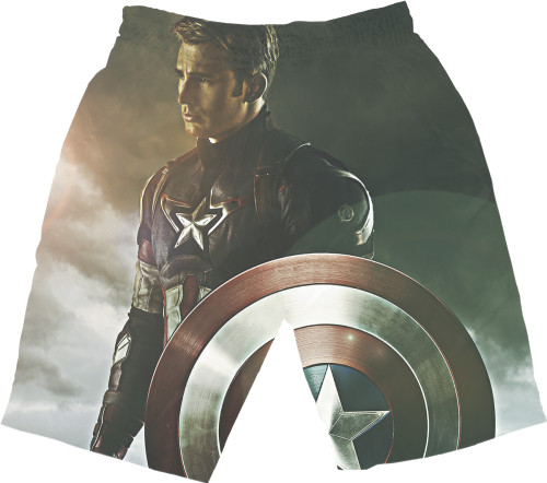 Captain America - Шорты 3D Мужские - Captain-America-4 - Mfest