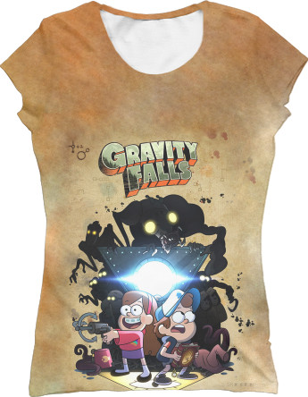 Gravity Falls - Футболка 3D Жіноча - Gravity-Falls-1 - Mfest