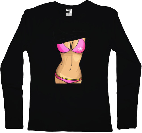 Приколы для нее - Women's Longsleeve Shirt - Торс женский розовый - Mfest