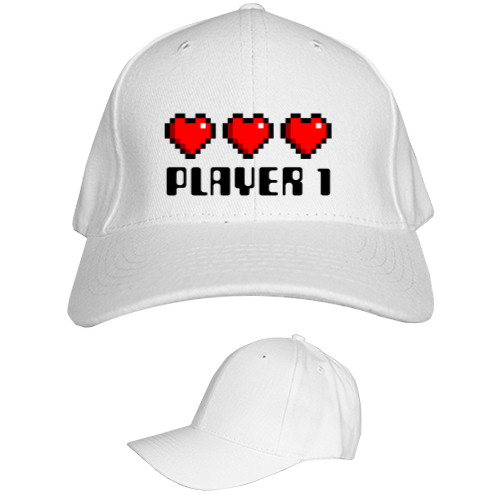 Парні - Кепка 6-панельна Дитяча - Gamer Love Player 1 - Mfest