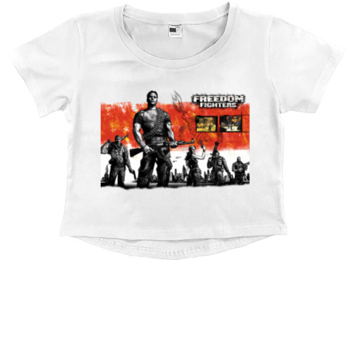 Freedom figthers - Kids' Premium Cropped T-Shirt - Freedom fighters (2) - Mfest