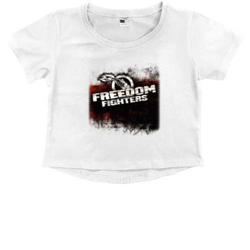 Freedom figthers - Kids' Premium Cropped T-Shirt - Freedom fighters (1) - Mfest