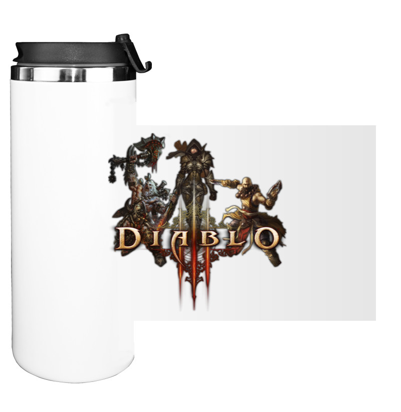 Diablo - Water Bottle on Tumbler - Diablo 3 logo 4 - Mfest
