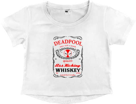 Deadpool - Кроп - топ Преміум Жіночий - Deadpool Whiskey - Mfest