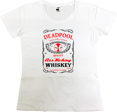 Deadpool - Футболка Преміум Жіноча - Deadpool Whiskey - Mfest