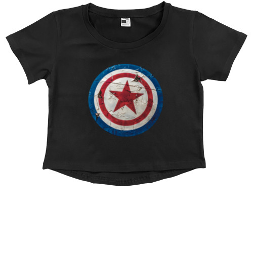 Captain America - Кроп - топ Премиум Детский - Captain America 1 - Mfest