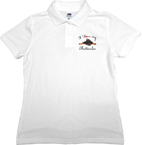 Ротвейлер - Women's Polo Shirt Fruit of the loom - Ротвейлер 4 - Mfest