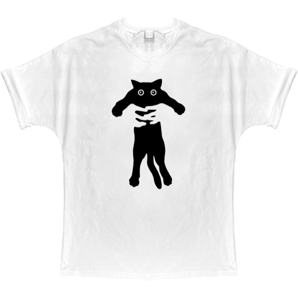 Коты и Кошки - T-shirt Oversize - Любимый кот  1 - Mfest