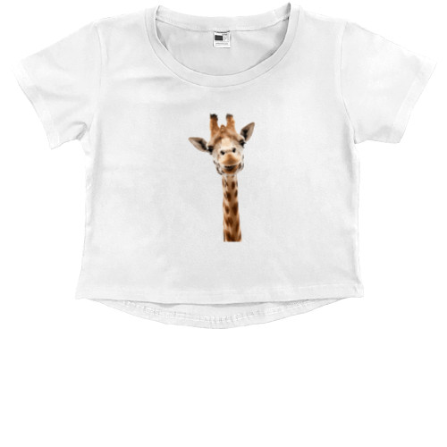 Другие животные - Kids' Premium Cropped T-Shirt - Жираф - Mfest