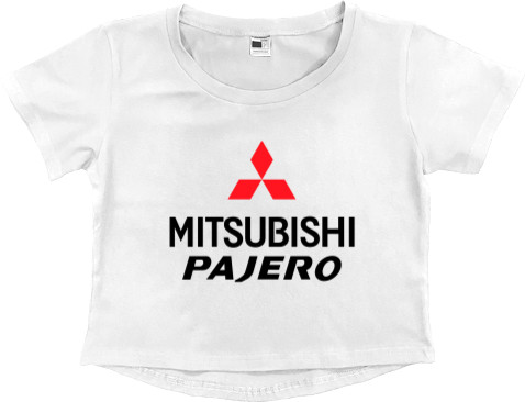 Mitsubishi - Кроп - топ Премиум Женский - Mitsubishi - Logo - Pajero 4 - Mfest