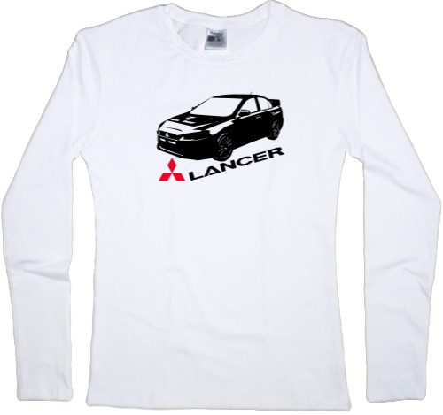 Mitsubishi - Футболка з Довгим Рукавом Жіноча - Mitsubishi - Logo - Lancer - 2 - Mfest