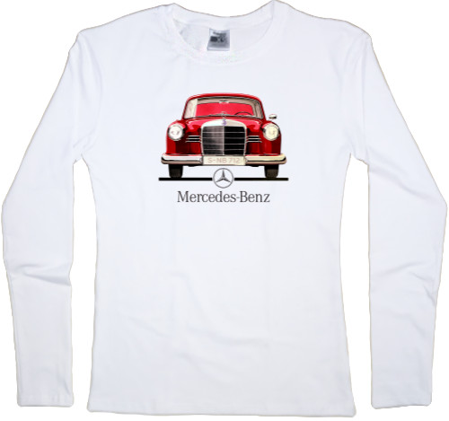 Mercedes-Benz - Лонгслив Женский - Mercedes Benz - Logo 14 - Mfest