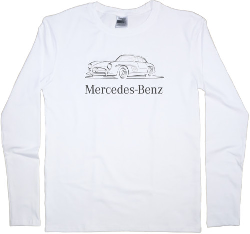 Mercedes-Benz - Футболка з Довгим Рукавом Чоловіча - Mercedes Benz - Logo 7 - Mfest