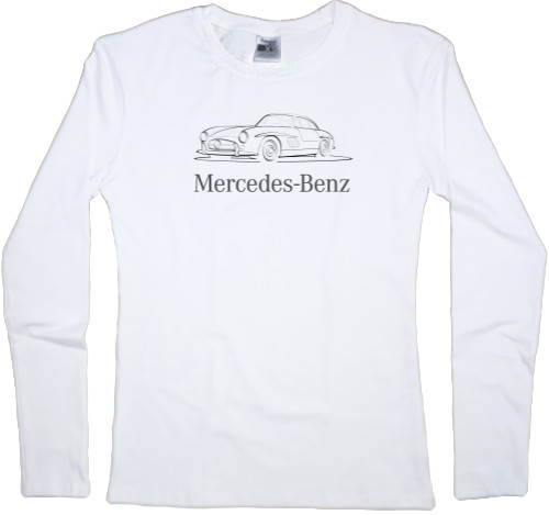 Mercedes-Benz - Лонгслив Женский - Mercedes Benz - Logo 7 - Mfest