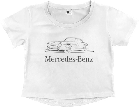 Mercedes-Benz - Кроп - топ Премиум Женский - Mercedes Benz - Logo 7 - Mfest
