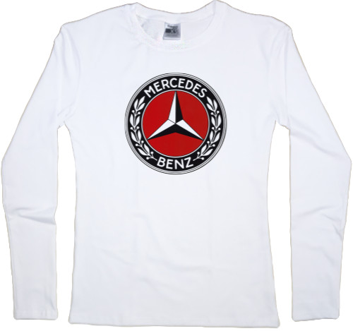 Mercedes-Benz - Лонгслив Женский - Mercedes Benz - Logo 4 - Mfest