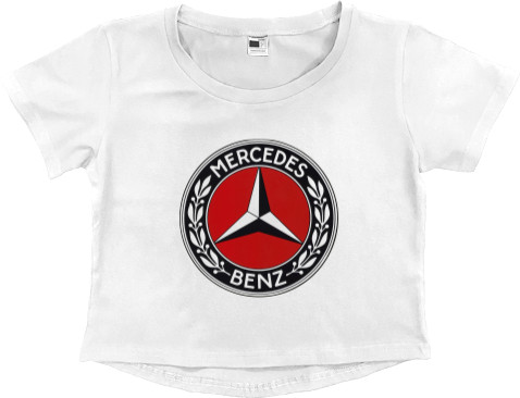 Mercedes-Benz - Кроп - топ Премиум Женский - Mercedes Benz - Logo 4 - Mfest