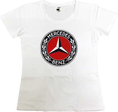 Mercedes-Benz - Футболка Преміум Жіноча - Mercedes Benz - Logo 4 - Mfest