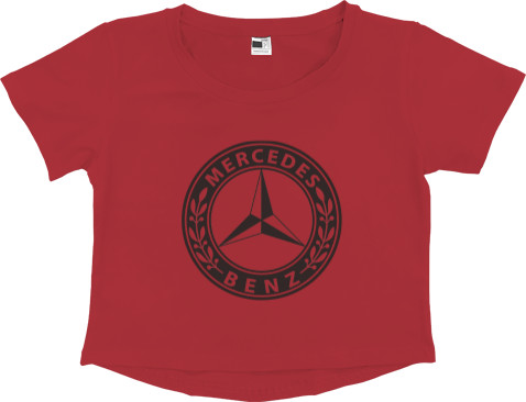 Mercedes-Benz - Кроп - топ Премиум Женский - Mercedes Benz - Logo 3 - Mfest