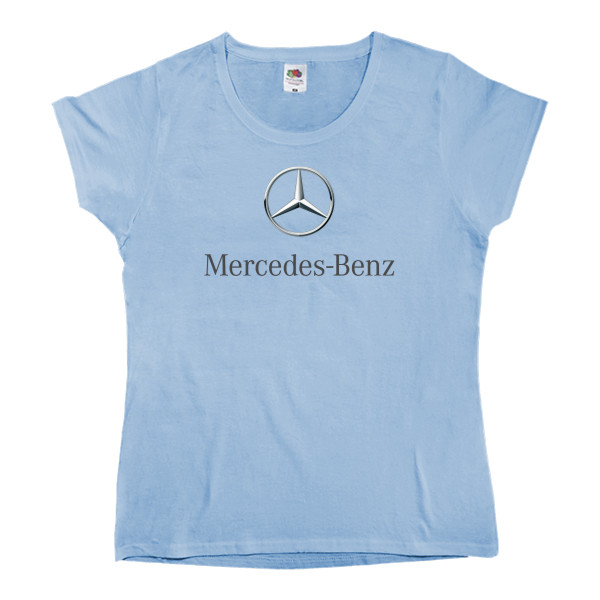 Mercedes-Benz - Футболка Классика Женская Fruit of the loom - Mercedes Benz - Logo 1 - Mfest