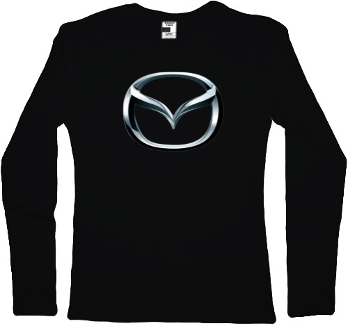 Mazda - Футболка з Довгим Рукавом Жіноча - Mazda Logo 1 - Mfest