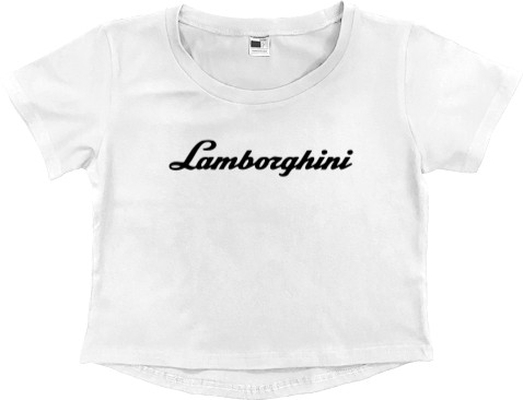 Lamborghini - Women's Cropped Premium T-Shirt - Lamborghini Logo 2 - Mfest